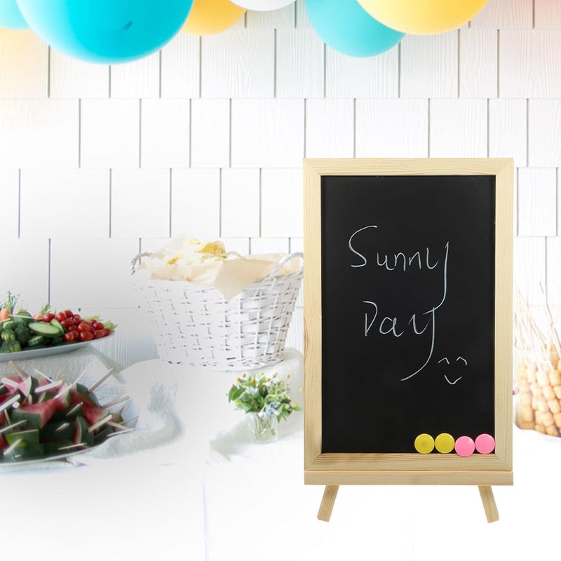 TIDTALEO Magnetic Chalkboard Display Stand 20x30cm Wooden Easel Message Board Single-Sided Adjustable Writing Blackboard for Shop Advertising and Office Use - Image 5