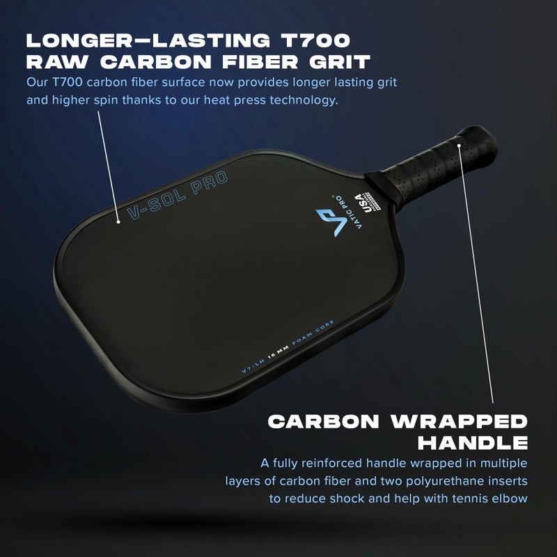 Vatic Pro - V-Sol Pro 16mm - Foam Core - Includes Paddle Cover (V7 Long Handle) - Image 4
