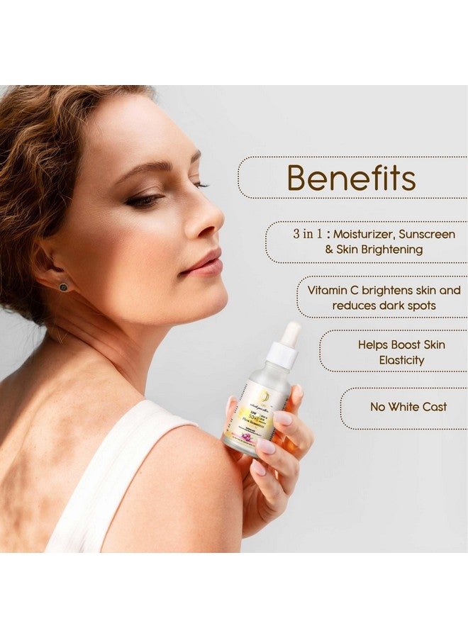 DEMEANOR Sunscreen Serum for All Skin Types SPF 50 PA++++ with Hyaluronic Acid & Vitamin C, 30ml | Broad Spectrum- UVA&UVB Protection | For Glowing & Sun-Safe Skin | No White Cast - 30ML - Image 3