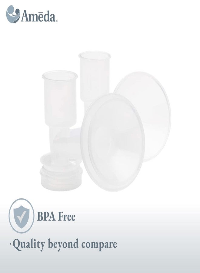 Ameda CustomFit Breast Flanges XL/XXL | (2) 36mm Breast Pump Flanges & (2) 32.5mm Flange Inserts | Fits Ameda HygieniKit and MYA Joy, MYA Joy Plus and Pearl Breast Pumps | BPA and DEHP Free - Image 2