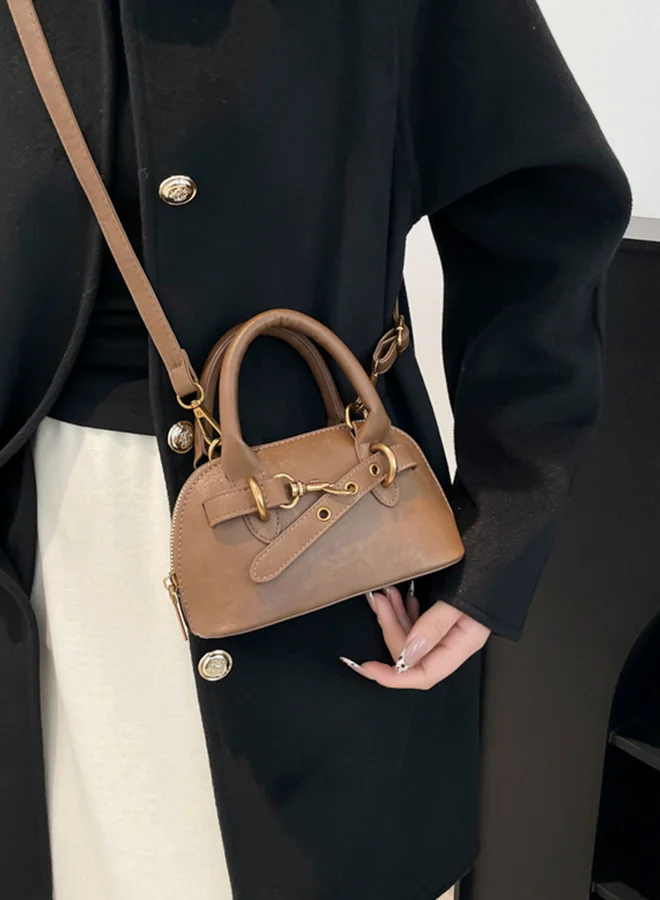 تايك تو شنطة يد سادة بقمبض يد مزدوجة