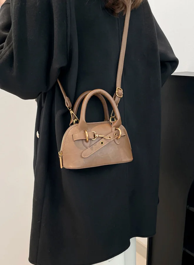 تايك تو شنطة يد سادة بقمبض يد مزدوجة