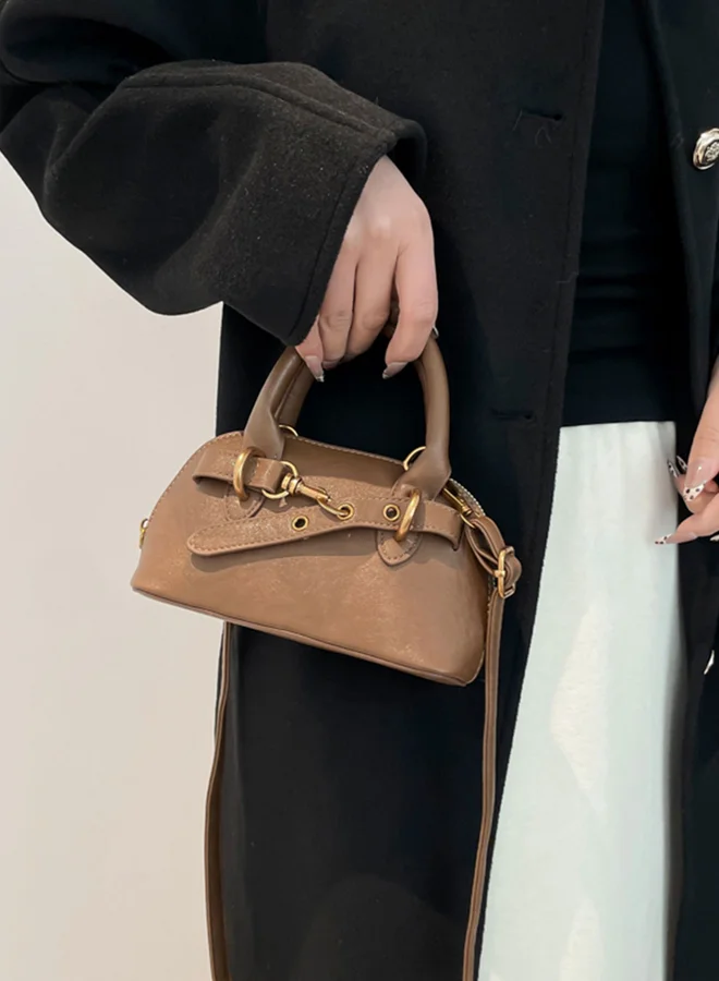 تايك تو شنطة يد سادة بقمبض يد مزدوجة