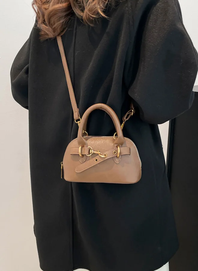 تايك تو شنطة يد سادة بقمبض يد مزدوجة