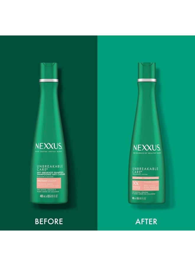 Nexxus Unbreakable Care Anti-Breakage Shampoo With Keratin, Collagen, Biotin For Fine And Thin Hair Sulfate Free Shampoo 13.5 oz - Image 3