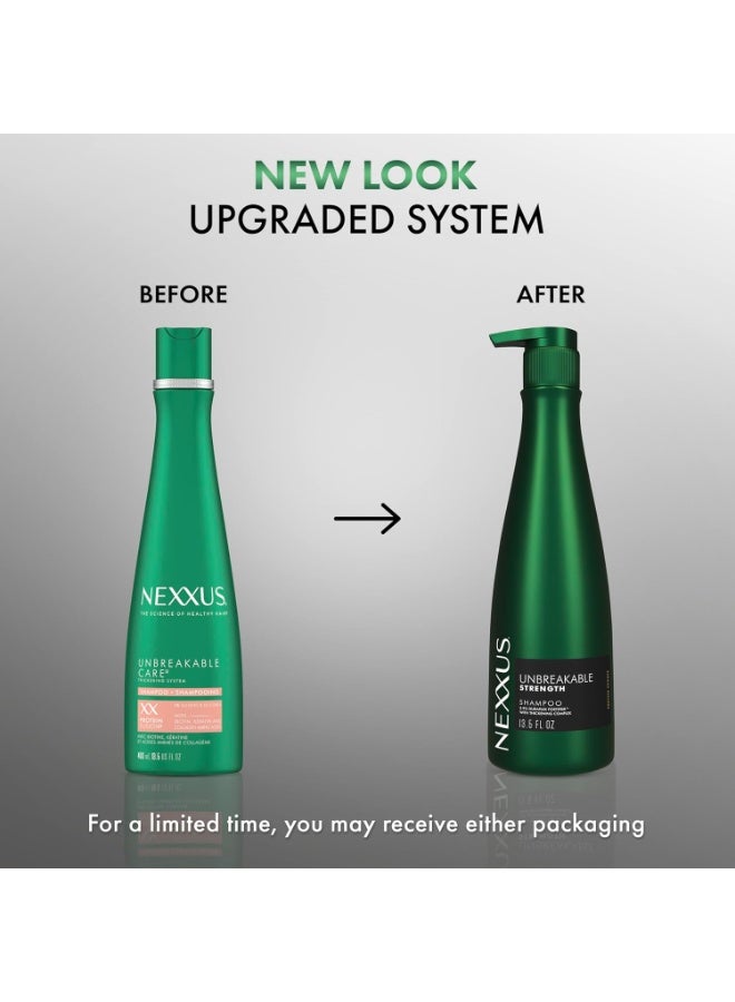 Nexxus Unbreakable Care Anti-Breakage Shampoo With Keratin, Collagen, Biotin For Fine And Thin Hair Sulfate Free Shampoo 13.5 oz - Image 2