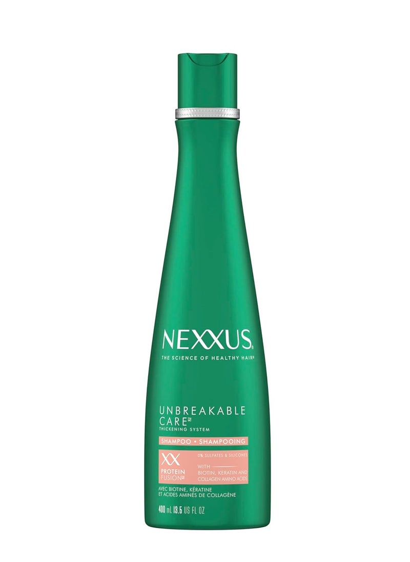 Nexxus - Nexxus Unbreakable Care Anti-Breakage Shampoo With Keratin, Collagen, Biotin For Fine And Thin Hair Sulfate Free Shampoo 13.5 oz - Image 1