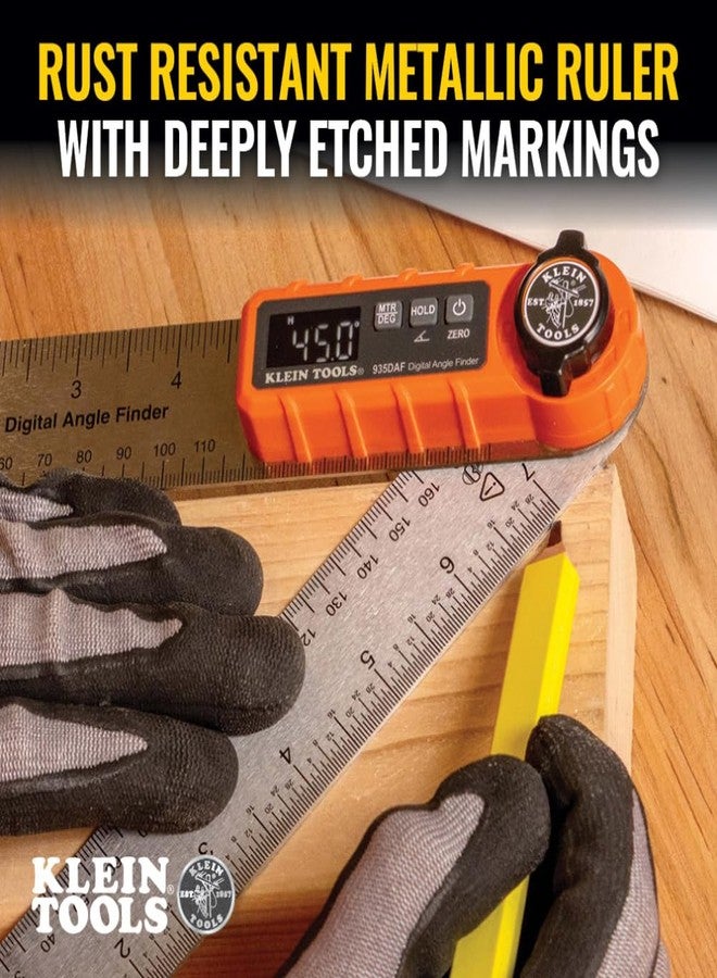 كلاين تولز جهاز قياس الزوايا الرقمي Klein Tools 935DAF، قياسات دقيقة، حساب زاوية المنقلة، وتصميم محمول - Image 4