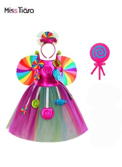 MissTiara Super Cute Lollipop Candy Dress Princess Dress Party Cosplay Birthday Party Outfits for 3-12 Years Toddlers and Girls  - Image 4