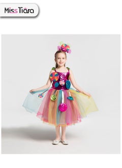 MissTiara Super Cute Lollipop Candy Dress Princess Dress Party Cosplay Birthday Party Outfits for 3-12 Years Toddlers and Girls  - Image 3