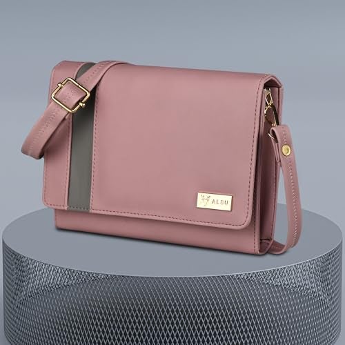 ALSU Women's trendy Sling Bag Peach | handbag | purse | crossbody bag| deattachable straps |card slots (irf-019pch) - Image 2