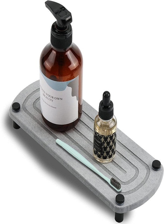 Ndola Instant Dry Bathroom Sink Organizer Home Sink Caddy Fast Drying Stone Diatomaceous Earth Sink Tray Instant Drying Rack for Kitchen Bathroom Sponge Soap Dish (1) - Image 1