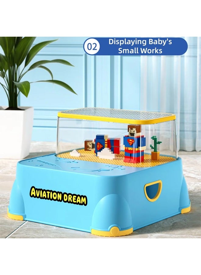 Vividorad Toddler Step Stool for Bathroom Sink, Non-Slip Toddler Step Stool for Bathroom Sink & Potty Training,Kids Toilet Potty Step Stools, Heavy Duty Baby Child Stepping Stool with Handle for Toddlers Kitchen Counter Bedroom Nursery Room - Image 3