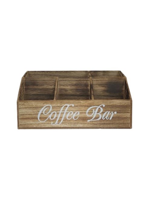 Wooden Coffee Bar Storage and Organizer (Dimensions: 32 cm Lenght* 20 cm Width* 13 cm Height) (200 grams) – A Stylish Touch for Your Coffee Corner
