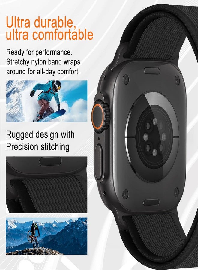 surundo Trail Loop Nylon Band - Compatible with Apple Watch Ultra 2 Band/Ultra Bands 49mm 45mm 44mm Men Women, Braided Elastic Weave Sport Strap for iWatch Ultra 2, iWatch Ultra Series 10 46mm SE/9/8/7/6/5 - Image 4