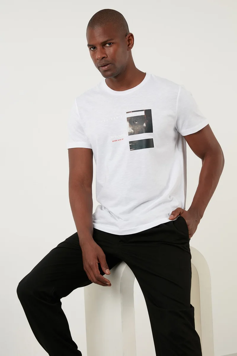Buratti Printed Regular Fit Crew Neck 100% Cotton T Shirt Men's T Shirt 5902358