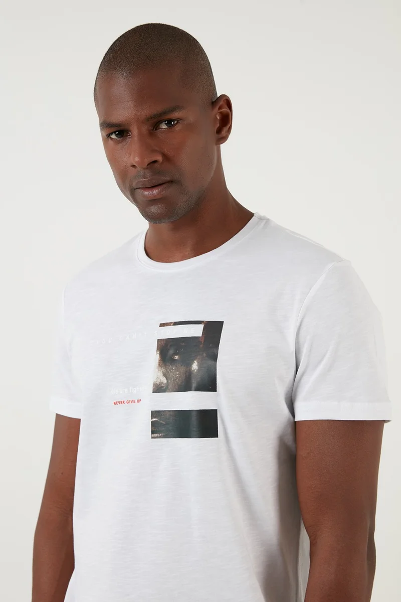 Buratti Printed Regular Fit Crew Neck 100% Cotton T Shirt Men's T Shirt 5902358