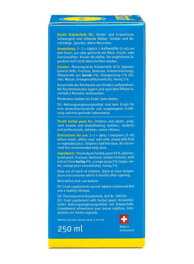 Bio-Strath Strath, Fermented Herbal Yeast Postbiotic | 8.4 Fl Oz Daily Nutritional Supplement Liquid | Supports Metabolism | Vegetarian | Lactose-Free | No Artificial Additives | Single Count - Image 3