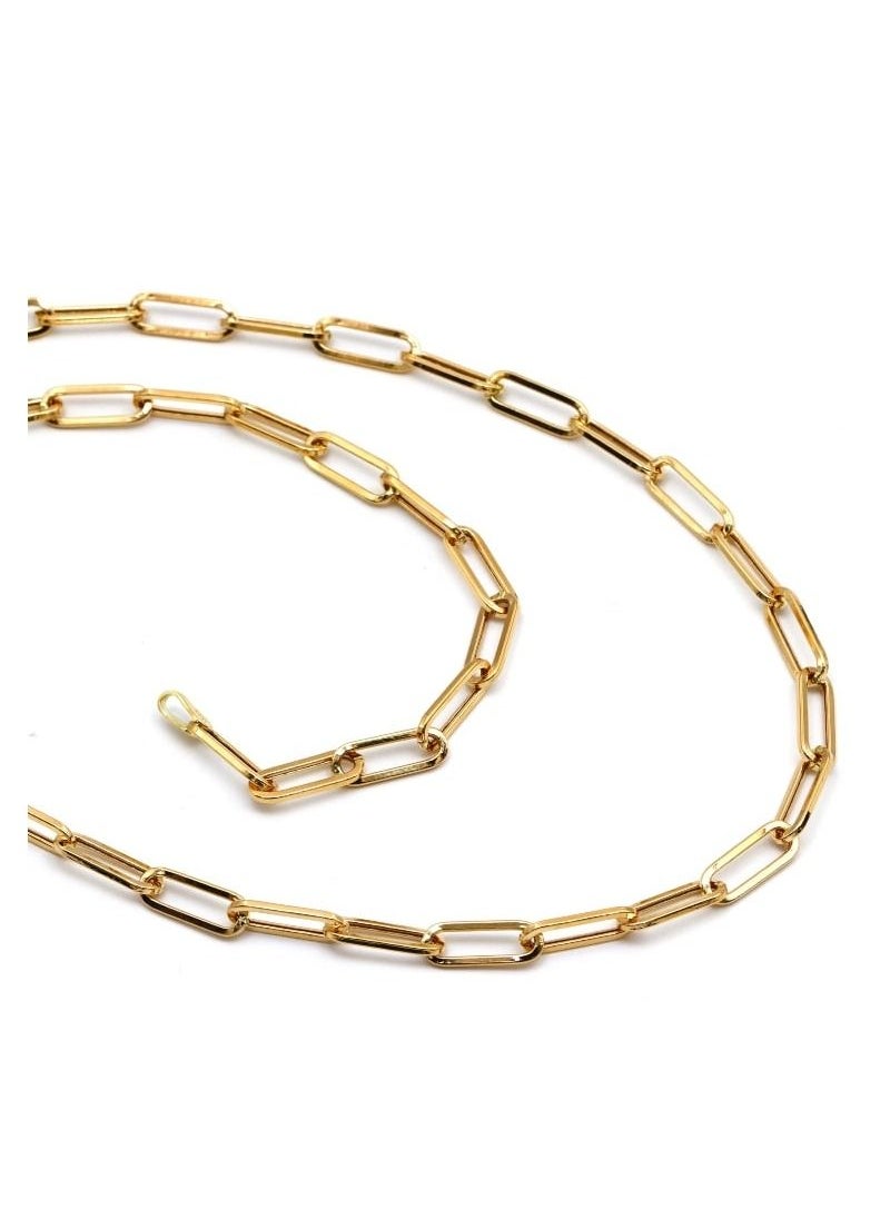 Gold Zone - Real Gold Solid Link Necklace - Image 1
