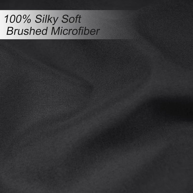 PHF 4 Piece Queen Hotel Luxury Sheet Set, Soft Breathable Wrinkle/Fade/Stain Resistant Bedding, Deep Pocket up to 16", Black - Image 5