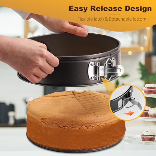 RHQQ Springform Cake Pan Cake Pan with 6 Different Size 7899510211inch Cake Molds for Baking with Removable Bottom NonStick Bakeware for Effortless Baking and Easy Release - Image 3