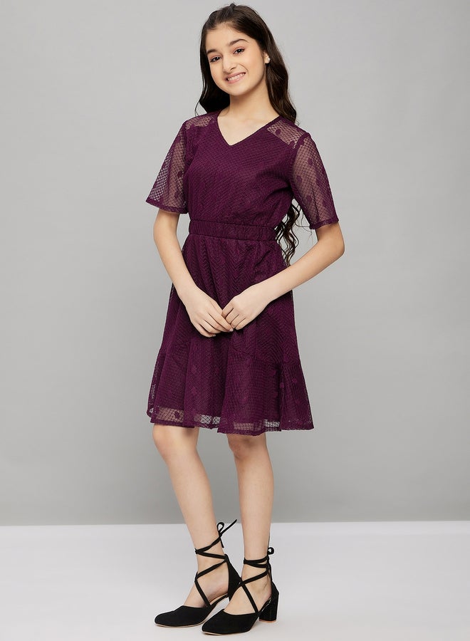 ستايلو بج فستان ستايلو بوغ بياقة على شكل حرف  بقصة واسعة - Image 3