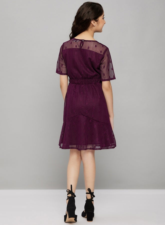 ستايلو بج فستان ستايلو بوغ بياقة على شكل حرف  بقصة واسعة - Image 5