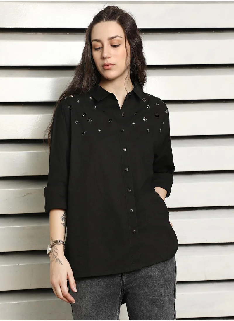 هاي ستار Women Black Shirts