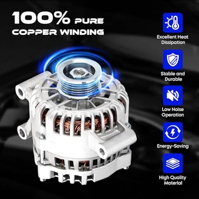 SEHNSUCHT Alternator Replacement New for Ford Escape 2001-2004 3L, for Mazda Tribute 2001-2004 3L, High Output Alternator Replace for 1L8U-10300-DE 1L8U-10300-CD - Image 5
