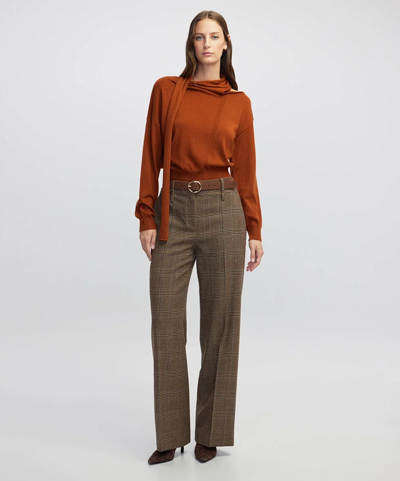 ابيكول Scarf-Effect Knit Sweater