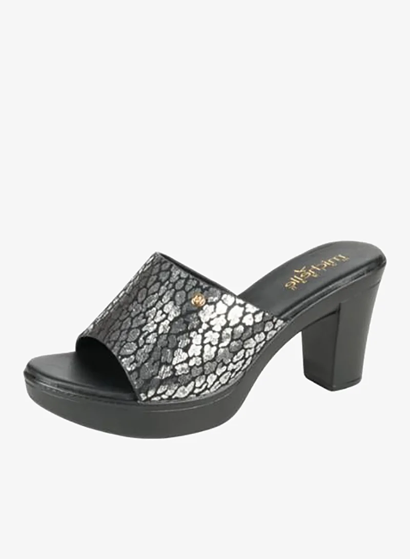 Michelle Morgan 092-2899 Michelle Morgan Ladies Block Heel Sandals 314RC866 Pewter