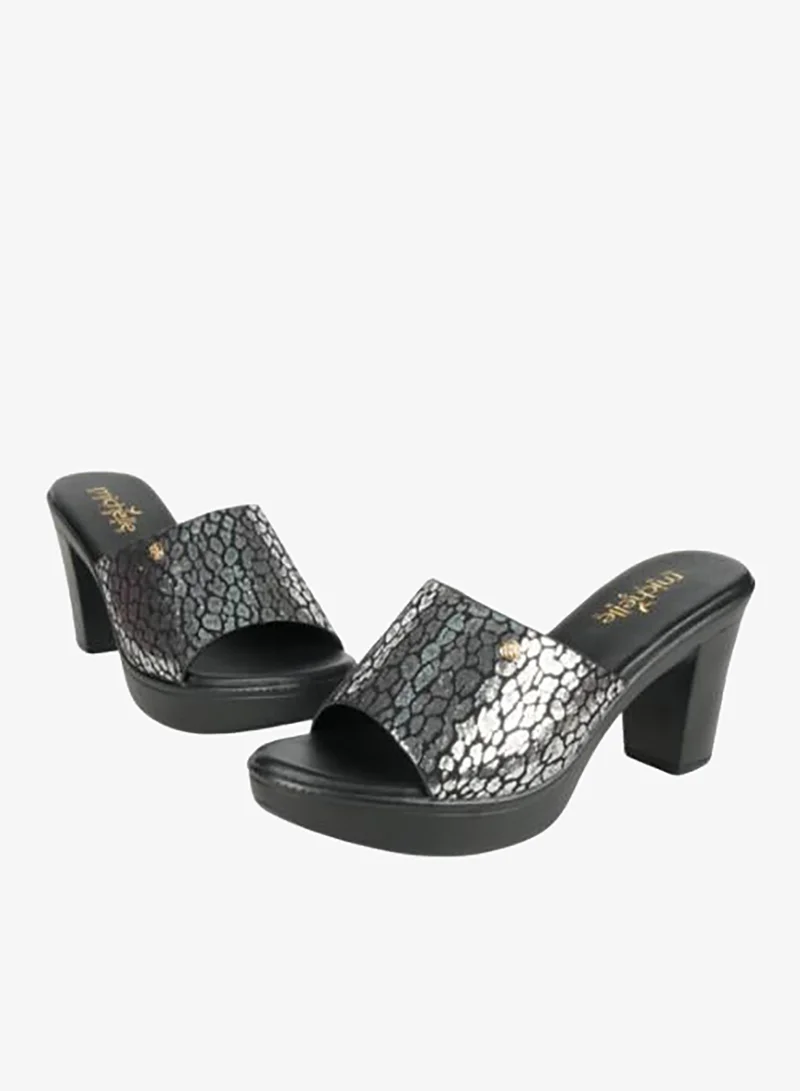 Michelle Morgan Pewter 092-2899 Michelle Morgan Ladies Block Heel Sandals 314RC866 Pewter for Women | Best Price UAE