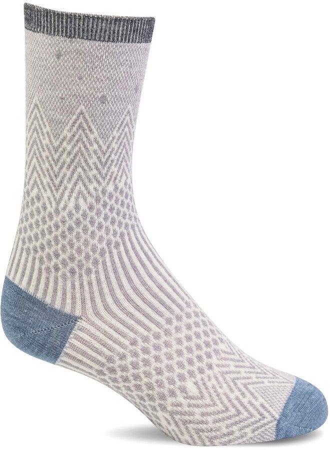 Sockwell Women's Mountain Jacquard Crew Sock, Haze - M/L - Image 1