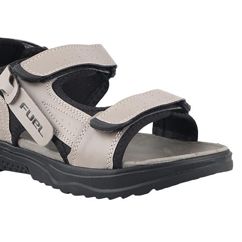 FUEL Combat Comfortable & Lightweight Casual Sports Sandals & Floaters for Mens with Anti-Skid & Flexible Sole for Outdoor (Brown-9UK) - Image 4