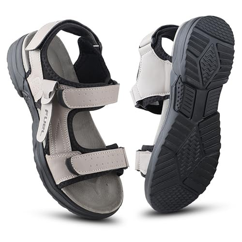 FUEL Combat Comfortable & Lightweight Casual Sports Sandals & Floaters for Mens with Anti-Skid & Flexible Sole for Outdoor (Brown-9UK) - Image 1