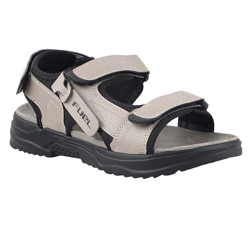 FUEL Combat Comfortable & Lightweight Casual Sports Sandals & Floaters for Mens with Anti-Skid & Flexible Sole for Outdoor (Brown-9UK) - Image 2