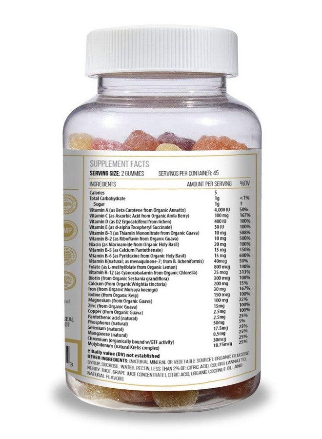 ACTIF Organic Bariatric Gummies with 25+ Organic Vitamins and Minerals for Bariatric Surgery, Advanced Formula - Non GMO, 90 Count - Image 3