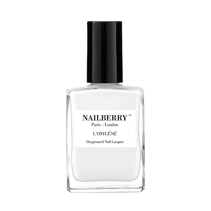 Nailberry L'OxygÃ©nÃ© Oxygenated Nail Lacquer | Flocon | Pure Brilliant White Opaque Nail Polish | UV Protected Long-Wear Nail Polish | 12-Free | Vegan | Certified Halal | Cruelty & Gluten Free | 15 ml - Image 1