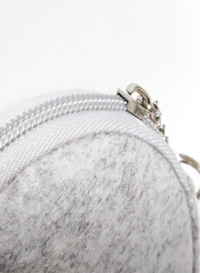 INVODA Portable Pill Box Storage Bag Soft Felt Zipper Pouch to Protect Medicine Cases from Breakage & Scattering Light Gray & Dark Gray - Image 3