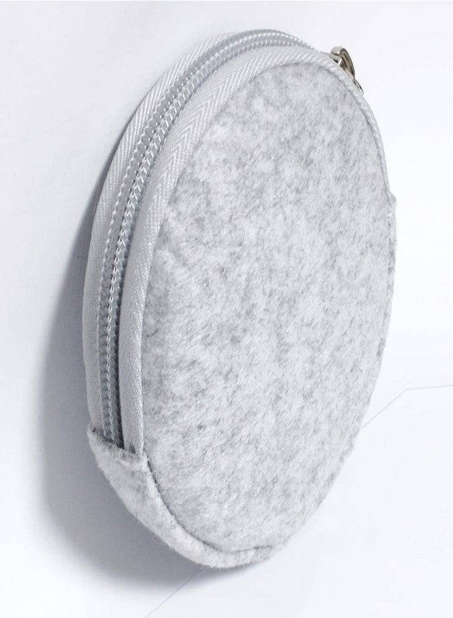 INVODA Portable Pill Box Storage Bag Soft Felt Zipper Pouch to Protect Medicine Cases from Breakage & Scattering Light Gray & Dark Gray - Image 2