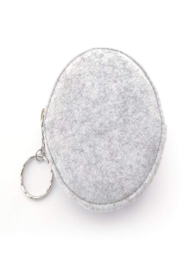 INVODA Portable Pill Box Storage Bag Soft Felt Zipper Pouch to Protect Medicine Cases from Breakage & Scattering Light Gray & Dark Gray - Image 1