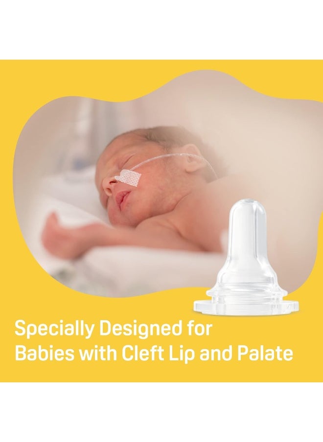 pigeon - Pigeon Baby Cleft Palate Bottle with 2 Nipples, 8.11 Oz, Please Use It Under The Guidance of a Pediatrician - Image 1