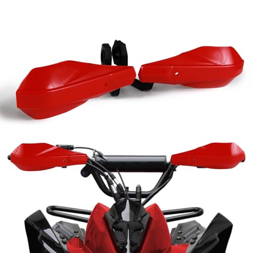 Wacece 78 and 1 18 Hand Guards Handguards Universal for ATV Raptor Grizzly 110 250 350 660 700 YFZ450 TRX 250X 300EX 350 400EX LTZ400 KLX CRF SSR TTR 110 125 TaoTao Coolster Dirt Pit Bike Red - Image 1