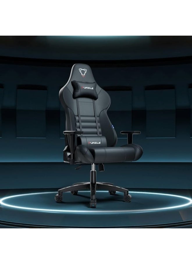 Generic Ergonomic Gaming Chair – Racing Style High-Back PU Leather Chair with Adjustable Armrests, Headrest, Lumbar Support & Rocking Mode – Black  - Image 2