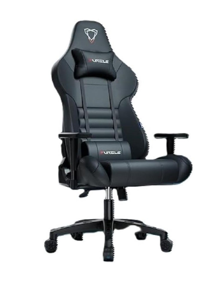 Generic Ergonomic Gaming Chair – Racing Style High-Back PU Leather Chair with Adjustable Armrests, Headrest, Lumbar Support & Rocking Mode – Black  - Image 1