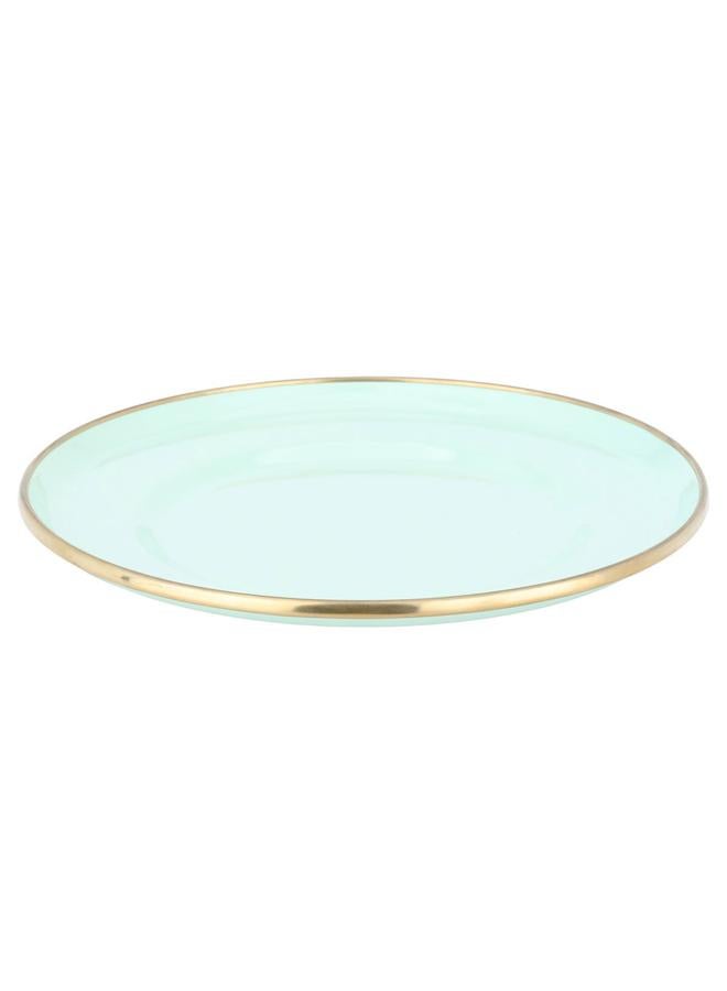 Alsaif Steel Serving Plate 20 Cm Round Light Green - Image 1