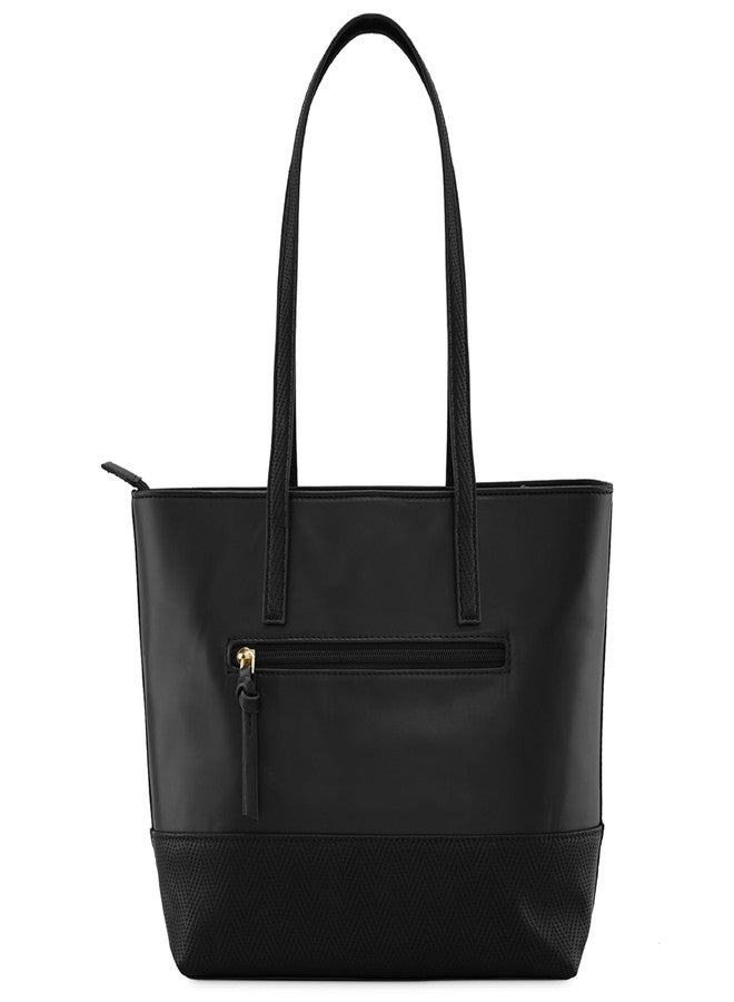 Fastrack Black Work Tote Bag for Women Fits Upto 11" iPad or Tablet | Sleek Everyday Handbag with Spacious Main Compartment, Back Quick-Access Pocket & Magnetic Closure - Image 2