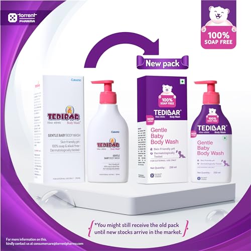Tedibar Rich Moisturising Baby Body Wash 250ml with Skin Friendly PH | 100% Soap & Alkali Free | Prevents Dryness & Rahses | Dermatologically Tested | x Pack of 6 - Image 3