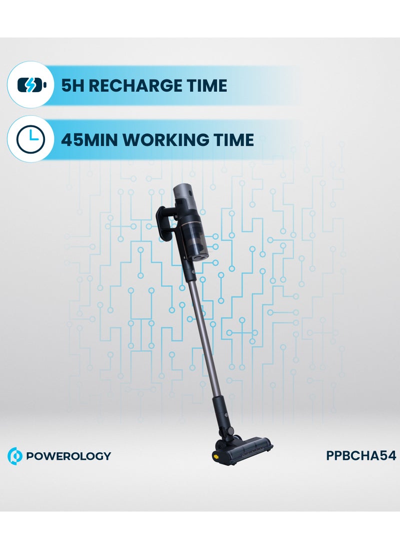 Powerology - Cordless Vacuum Cleaner with Dust Auto-Collect Station / Self-Disposal & Cleaning / Easy To Use and Easy to Carry Powerful Stick Vacuum - Black - Image 1