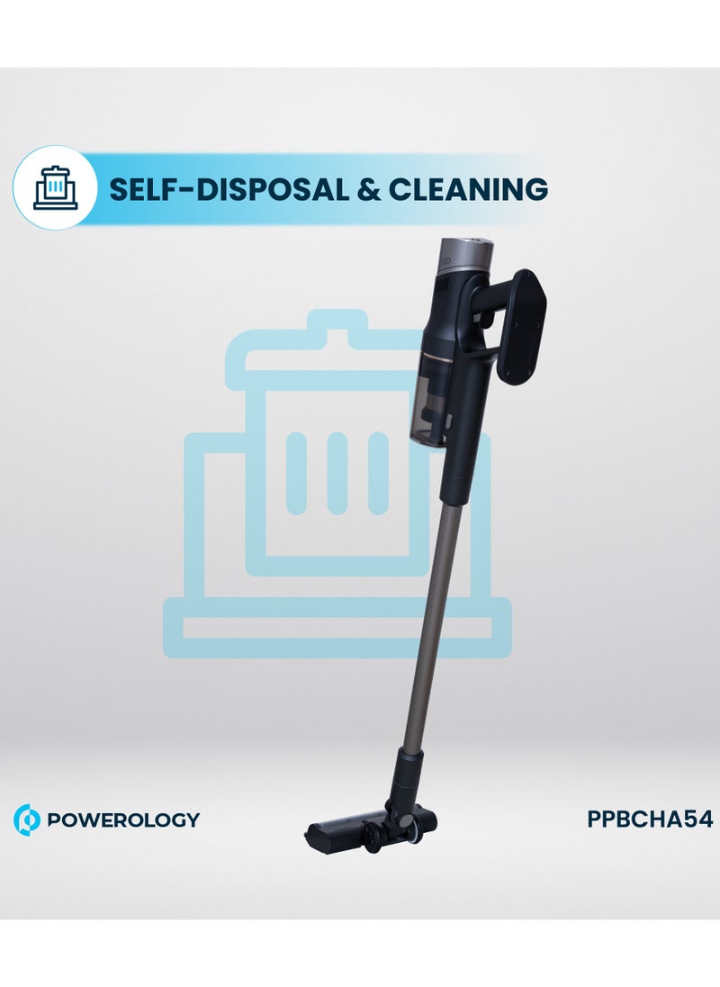 Powerology - Cordless Vacuum Cleaner with Dust Auto-Collect Station / Self-Disposal & Cleaning / Easy To Use and Easy to Carry Powerful Stick Vacuum - Black - Image 1
